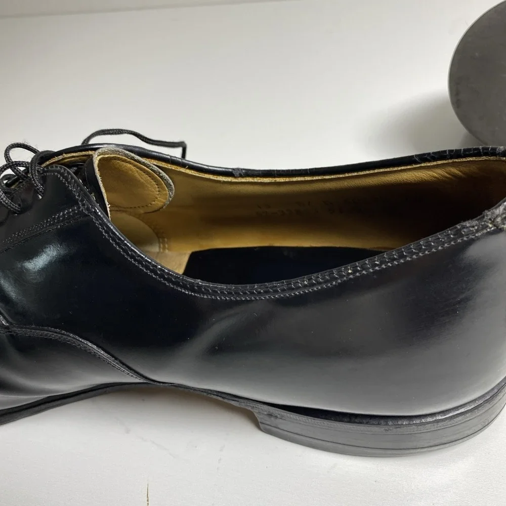 Johnston & Murphy Men's 13D  USA Made Goodyear Welt Black Cap Toe Dress Shoes